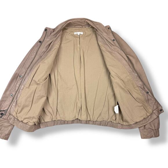 VINCE tan lamb leather jacket - Picture 10 of 16